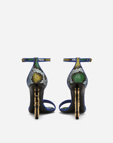 Python skin sandals with baroque DG detail -  | Dolce & Gabbana
