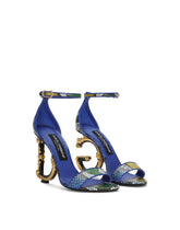 Python skin sandals with baroque DG detail -  | Dolce & Gabbana