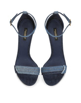 Patchwork denim sandals with baroque DG heel -  | Dolce &amp; Gabbana