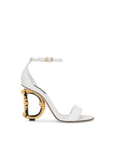 Nappa sandals with baroque DG heel -  | Dolce &amp; Gabbana