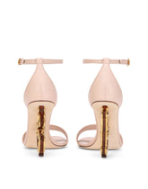 Nappa sandals with baroque DG heel -  | Dolce &amp; Gabbana