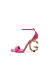 Nappa sandals with baroque DG heel -  | Dolce &amp; Gabbana
