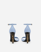 Bouclé fabric sandals with Baroque DG detail -  | Dolce &amp; Gabbana