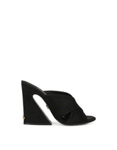 Satin mules with geometric heel -  | Dolce & Gabbana