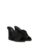 Satin mules with geometric heel -  | Dolce & Gabbana