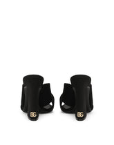 Satin mules with geometric heel -  | Dolce & Gabbana