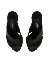 Satin mules with geometric heel -  | Dolce & Gabbana