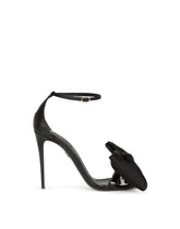 Patent leather sandals with satin bow -  | Dolce &amp; Gabbana