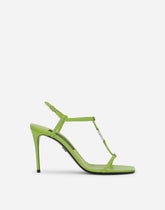 Nappa leather sandals with DG logo -  | Dolce &amp; Gabbana