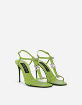 Nappa leather sandals with DG logo -  | Dolce &amp; Gabbana
