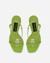 Nappa leather sandals with DG logo -  | Dolce &amp; Gabbana