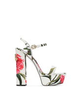 Printed fabric platform sandals -  | Dolce & Gabbana