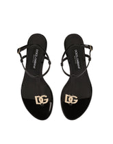 Patent leather thong sandals with DG logo -  | Dolce & Gabbana