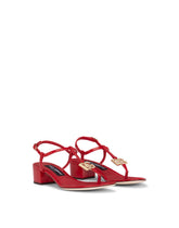 Patent leather thong sandals with DG logo -  | Dolce &amp; Gabbana