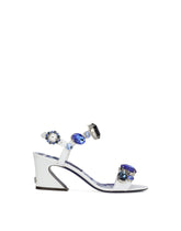 Patent leather sandals with embellishment -  | Dolce & Gabbana