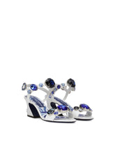 Patent leather sandals with embellishment -  | Dolce & Gabbana