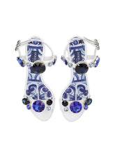 Patent leather sandals with embellishment -  | Dolce & Gabbana