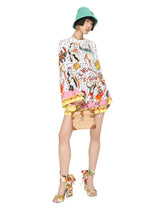 Printed fabric sandals with 3.5 heel -  | Dolce & Gabbana