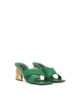 Crocodile-print calfskin mules with DG pop heel -  | Dolce &amp; Gabbana