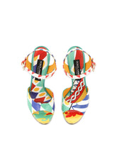 Polished calfskin platform sandals -  | Dolce & Gabbana