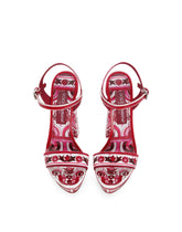 Printed polished calfskin platform sandals -  | Dolce & Gabbana