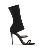 Polished calfskin and spandex fabric sandals -  | Dolce &amp; Gabbana