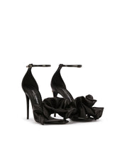 Polished calfskin sandals with ruching -  | Dolce & Gabbana