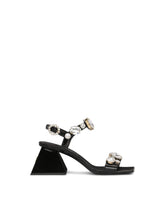 Polished calfskin sandals with crystals -  | Dolce &amp; Gabbana