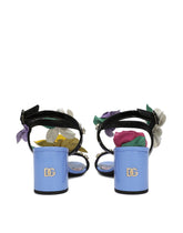 Patent leather sandals with embroidery and DG logo -  | Dolce & Gabbana