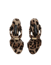 Leopard-print terrycloth sandals -  | Dolce & Gabbana