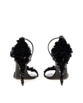Calfskin sandals with sequin embellishment -  | Dolce &amp; Gabbana