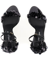 Calfskin sandals with sequin embellishment -  | Dolce &amp; Gabbana