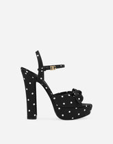 Printed satin platform sandals -  | Dolce & Gabbana