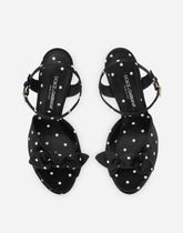 Printed satin platform sandals -  | Dolce & Gabbana