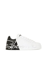 Two-tone sneakers with DG laces -  | Dolce &amp; Gabbana
