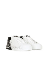 Two-tone sneakers with DG laces -  | Dolce &amp; Gabbana