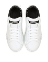 Two-tone sneakers with DG laces -  | Dolce &amp; Gabbana