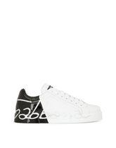 Two-tone sneakers with DG laces -  | Dolce &amp; Gabbana