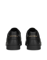 Calfskin Portofino sneakers with branded tag -  | Dolce & Gabbana