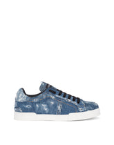 Denim patchwork Portofino sneakers -  | Dolce & Gabbana