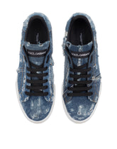 Denim patchwork Portofino sneakers -  | Dolce & Gabbana