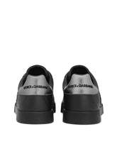 Calfskin nappa Portofino sneakers with crown patch -  | Dolce &amp; Gabbana