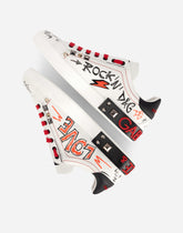 Portofino calf leather sneakers with patch -  | Dolce &amp; Gabbana
