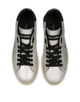 Metallic calfskin nappa Portofino sneakers -  | Dolce & Gabbana
