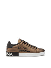 Metallic calfskin nappa Portofino sneakers -  | Dolce & Gabbana