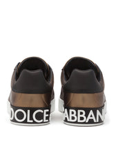 Metallic calfskin nappa Portofino sneakers -  | Dolce & Gabbana