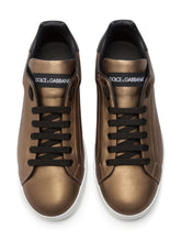 Metallic calfskin nappa Portofino sneakers -  | Dolce & Gabbana