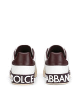 Calfskin Portofino sneakers with DG logo -  | Dolce & Gabbana
