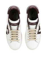 Calfskin Portofino sneakers with DG logo -  | Dolce & Gabbana