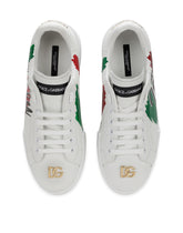 Calfskin Portofino Light sneakers with print -  | Dolce & Gabbana